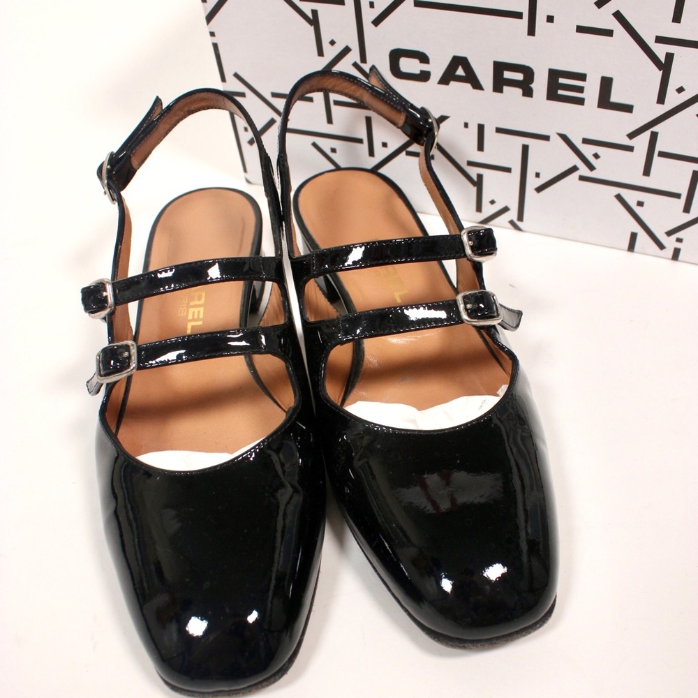 CAREL PARIS Peche Patent Leather Mary Janes